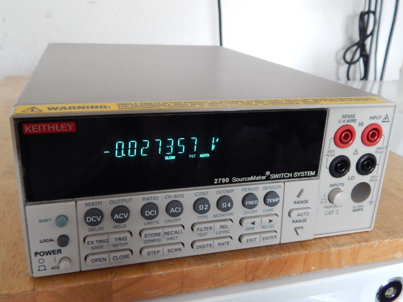 KEITHLEY 2790 SourceMeter,. faceplate has slight damage where fuseholder is KEITHLEY 2790 SourceMeter,. faceplate has slight damage where fuseholder is
